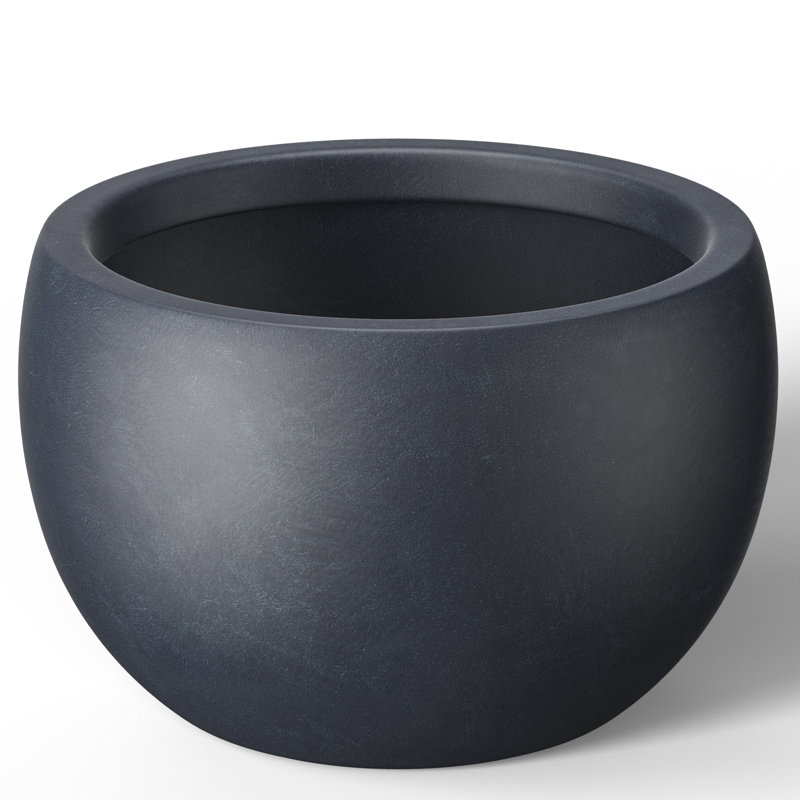 Highwoods Handmade Pot Planter, 10.5" H x 15" W x 15" D, Granite Gray