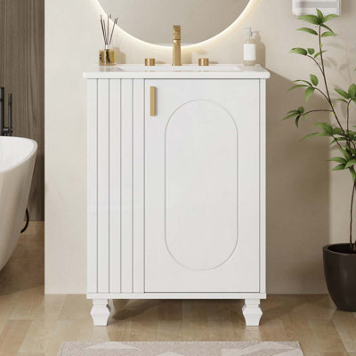 Meuble-lavabo 24 po avec lavabo en céramique