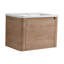 Meuble-lavabo mural 28 po avec lavabo en céramique blanche et porte à fermeture en douceur, emballage KD, contreplaqué