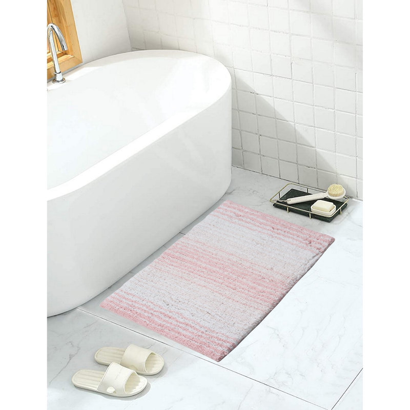 Griffie Plush 100 % Cotton Bath Rug, Single - 17" L x 24" W, Pink