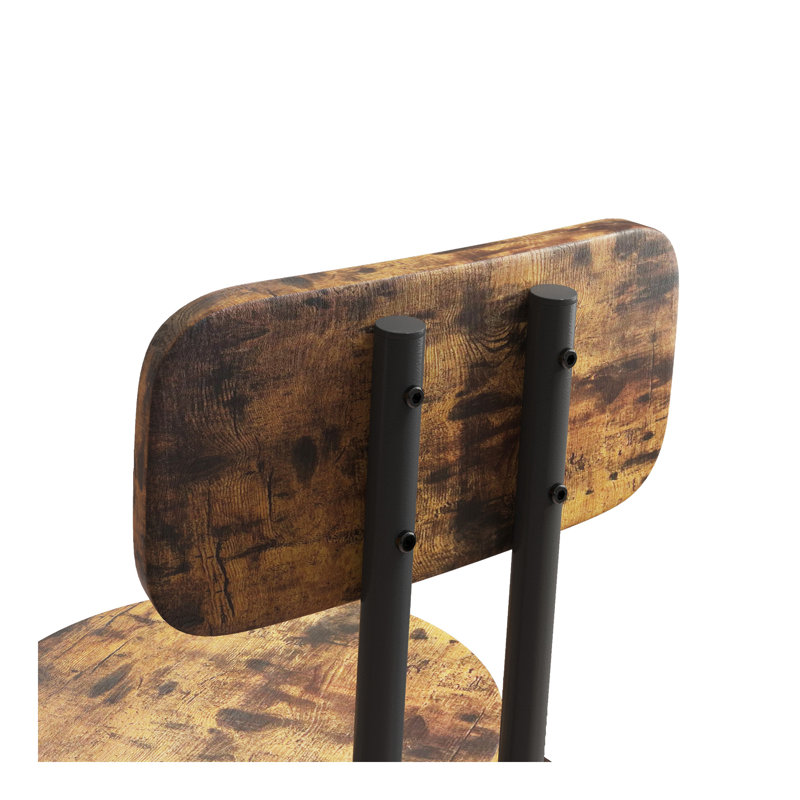 Table de bar, équipée de 2 tabourets de bar, avec dossier et cloison