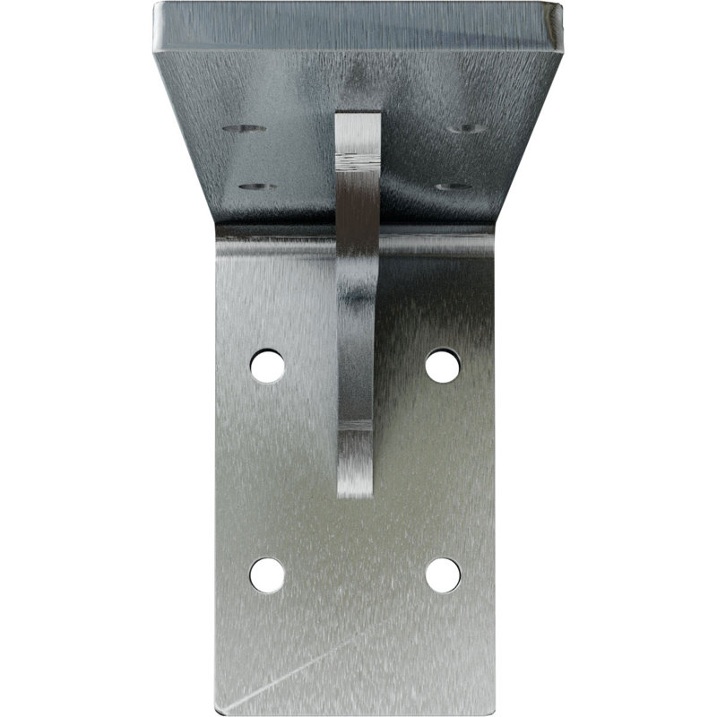 2"W x 6"D x 3 3/4"H Embrey Steel Bracket, Unfinished, 3.75" H x 2" W x 6" D, Unfinished