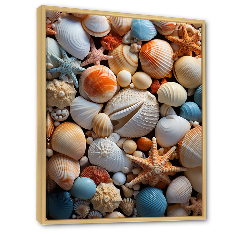 «Beach Photo Seashell Symphony VII - Coastal Animal», reproduction d'art mural, H 44 po x l 34 po x P 1,5 po