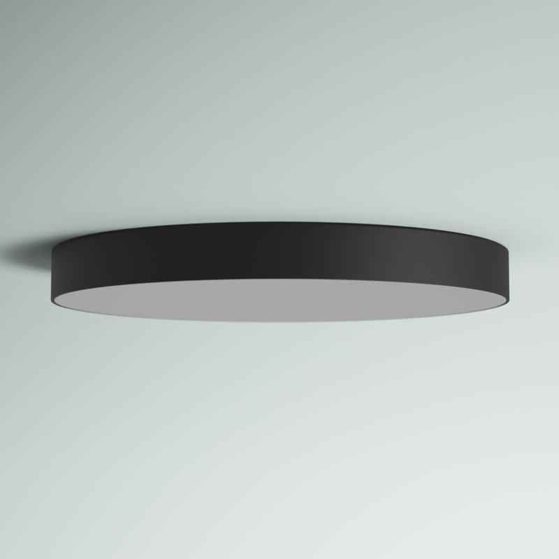 Randall Acrylic LED Flush Mount, 0.75" H 7" W x 7" D, Black