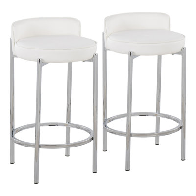 Suveer 25.5'' Faux Leather Counter Stool
