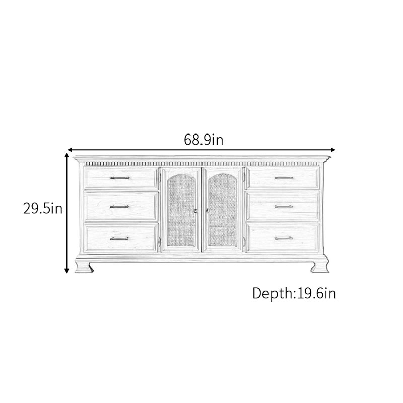 Buffet de style rétro et minimaliste