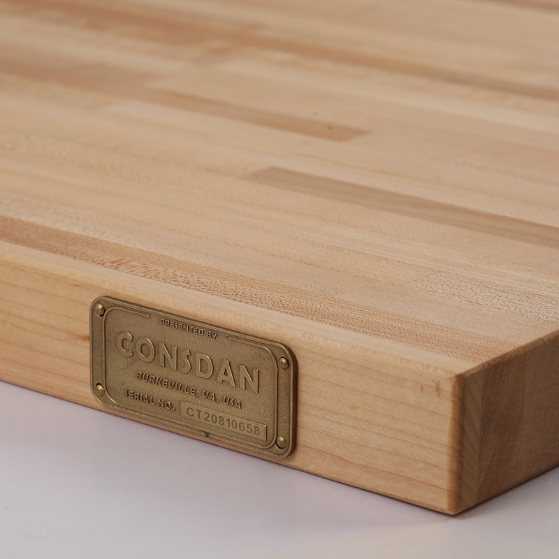 Maplewood Elegance 60"L x 25"W Butcher Block Countertop, Food-Safe Polished