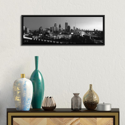 " Atlanta Panoramic Skyline Cityscape (Black & White) " by Unknown Artist
