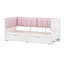Lit de jour simple TG à très grand lit avec tiroirs de rangement, lit de jour extensible avec dossier rembourré, lit de jour simple TG en bois avec lit gigogne et rangement