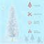 Arbre de Noël artificiel blanc facile à assembler - Design sectionné et base détachable