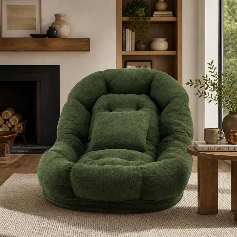 Upholstered 68.9 " Fabric Sofa Bed