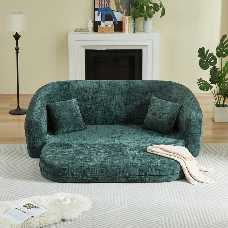 Compression Convertible Sofas, 87 Inch Chenille Modern Home Sleeper