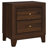 2-Drawer Nightstand Bedside Table Walnut
