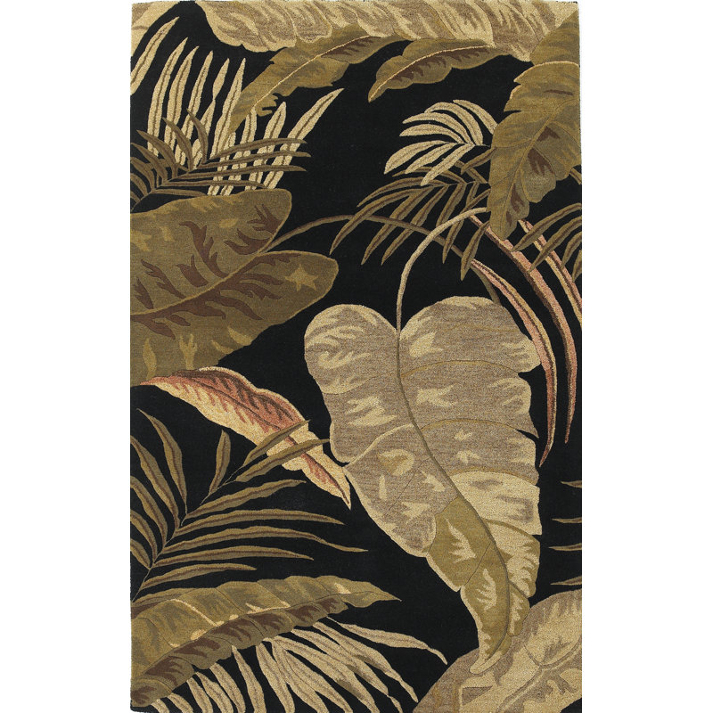Handmade Black Wool Tufted Rectangular XXL Rug