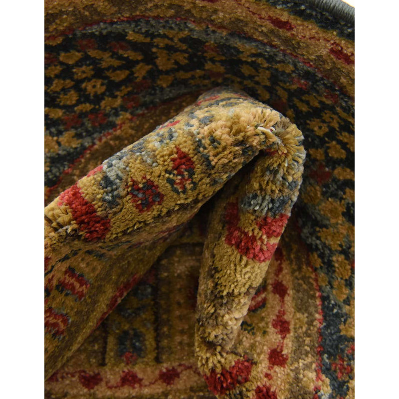 Tapis oriental beige / rouge Ophelia, Rond 8 pi