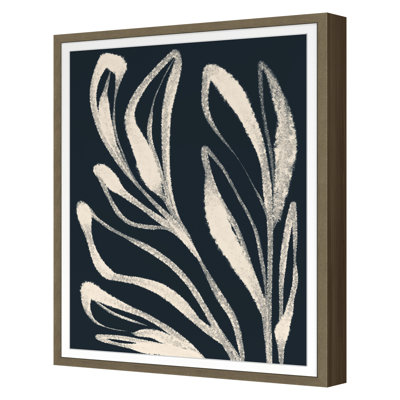 Navy Botanical 1 Print by Alicia Bock