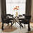 47 Inch Round Dining Table With Clear Glass Top And Polished Cross Base-1974662525
