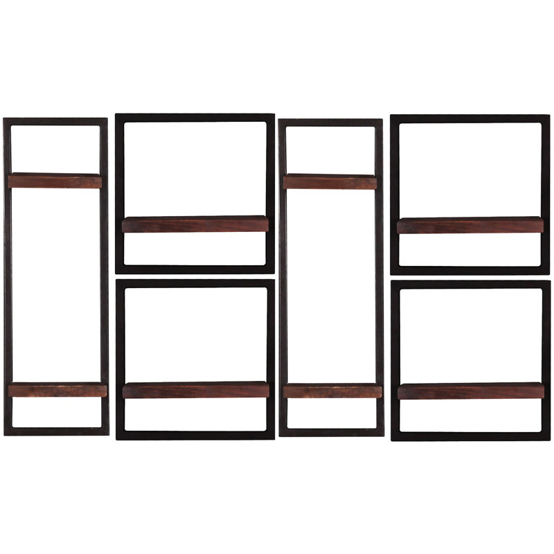 Rivero 2 Piece Solid Wood Tiered Shelf