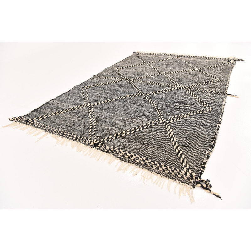Tapis noir et blanc Nathaniel