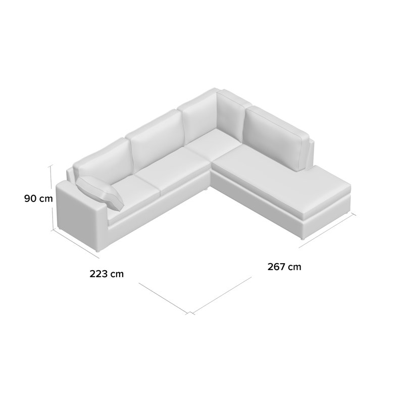 Landsbaugh 5 Seater Corner Sectional, Left