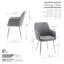 Centanne Fabric Dining Chairs with Chrome Legs-1418829040