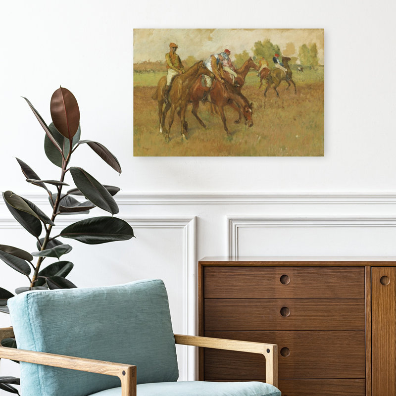 «Avant La Course» 1882-1888, reproduction d'art classique abstrait cheval contemporain, H 16 po x l 24 po