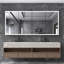 Armoire à pharmacie à DEL avec miroir, armoire de salle de bain avec miroir 72 * 32 pouces avec lumières, encastrée ou murale, 3 couleurs Temperaturesanti-Fog