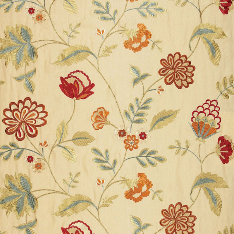 Perennial Favorites Palampore Fabric, Biscuit