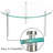 3 Pcs Tempered Glass Cupcake Stands