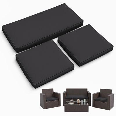 Ensemble de coussins de siège d'extérieur 3 pièces