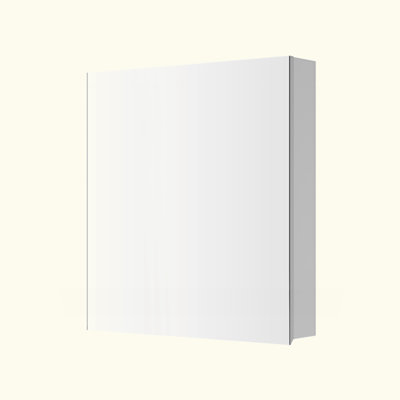 Armoire à pharmacie avec miroir sans cadre Surface, armoire à pharmacie avec bords biseautés et porte à ouverture à gauche