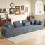 Canapé modulaire en forme de L, canapé modulaire compressé en velours côtelé de style minimaliste moderne, se déplie en un lit, une chambre à coucher, canapé confortable à conception compacte (gris foncé)-448722722