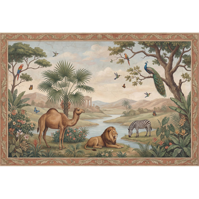 Papier peint amovible paysage tropical, Non tissé, 140 po x 108 po