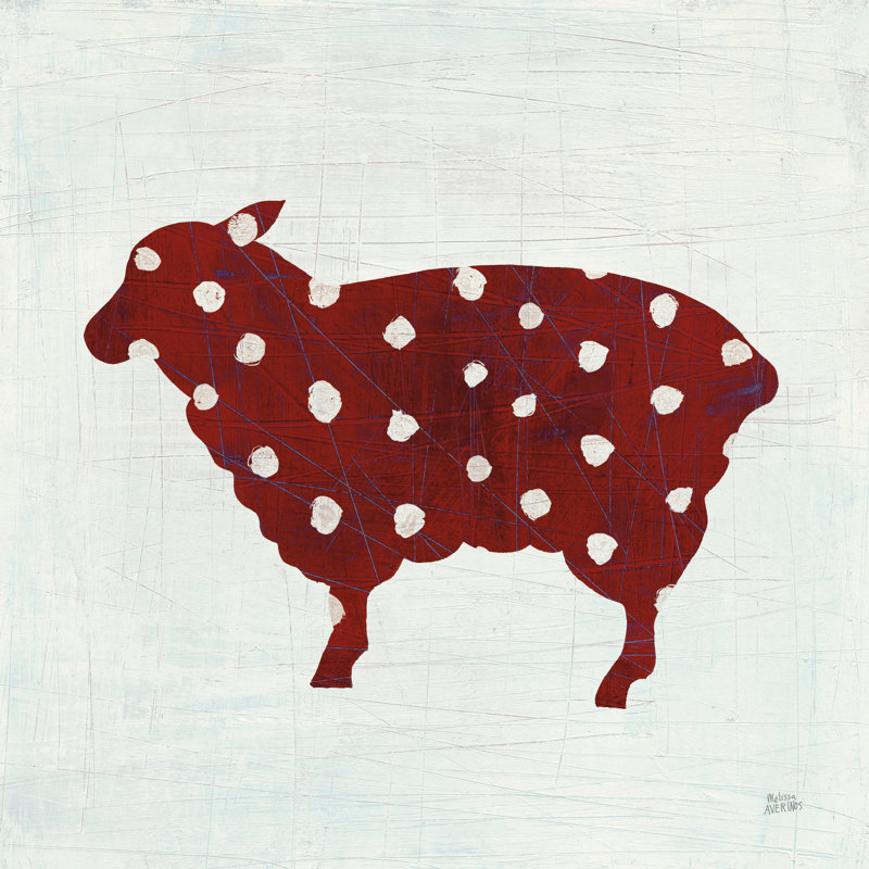 Modern Americana Farm II On White by Melissa Averinos - Wrapped Canvas Print, 30cm H x 30cm W