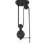 Luminaire suspendu poulie noir mat Iron Hill