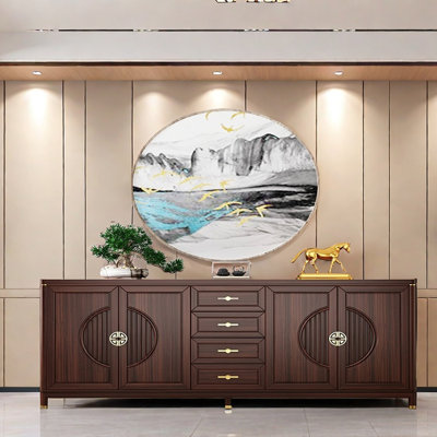 New Chinese Style Solid Wood Sideboard
