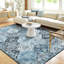 Rectangle Floral Washable Area Rug-682491458-682491459
