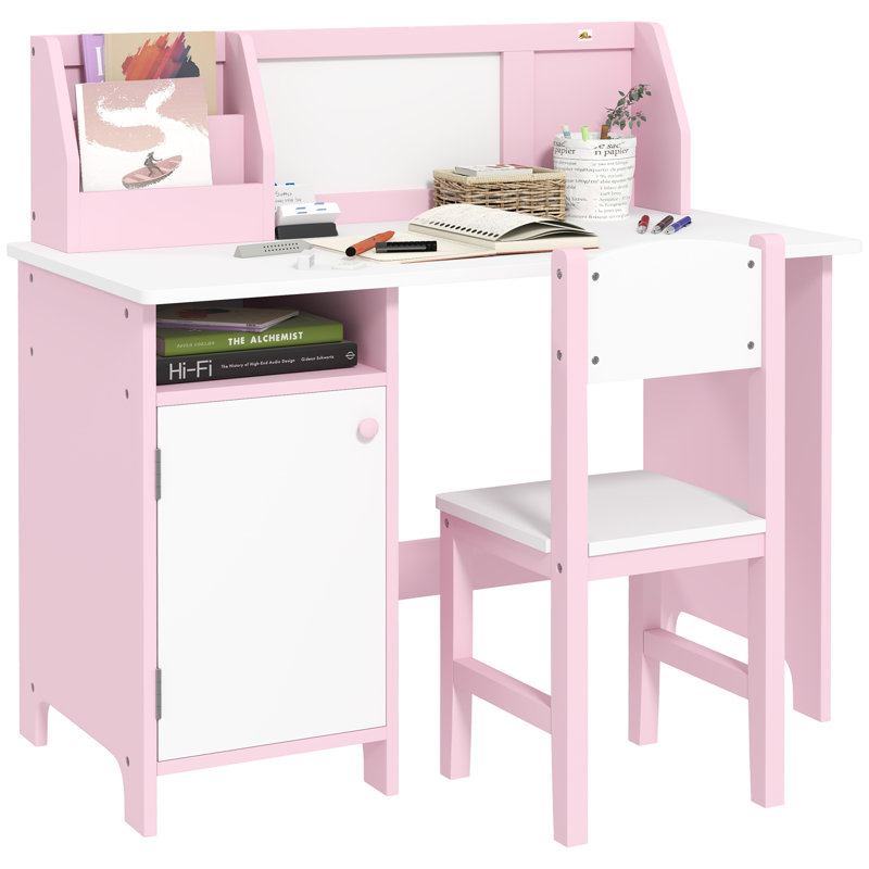 Ensemble de bureau et chaises pour enfants, Rose