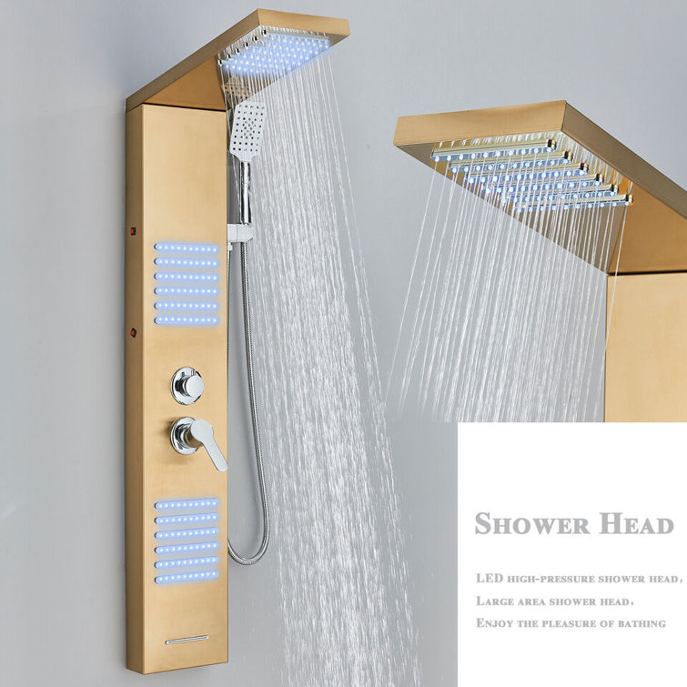 Nabiyy 45'' Shower Panel with Fixed Shower Head - Wayfair Canada