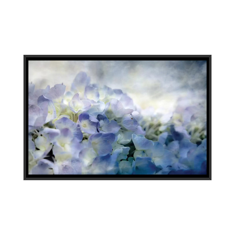 « calme », impression sur toile, H 18 po x l 26 po x P 1,5 po, Toile avec cadre noir, Pas de tapis