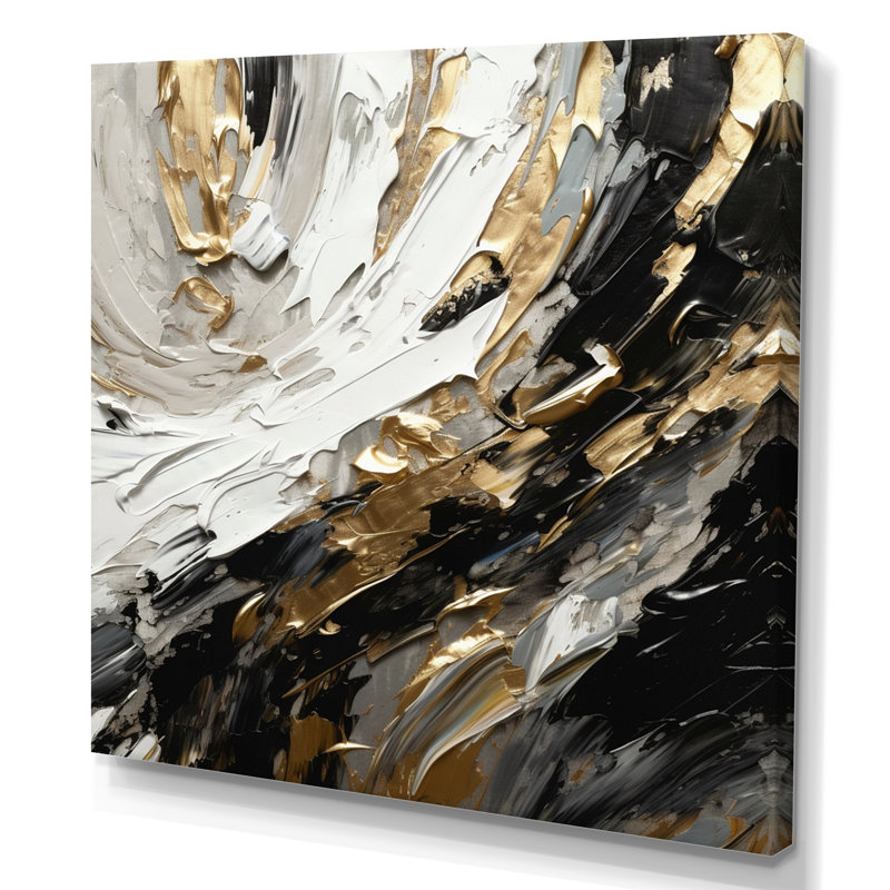 Golden Wave Reflections VI - reproduction sur toile, H 16 po x l 16 po x P 1 po, Toile tendue