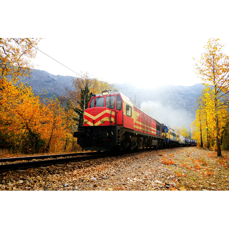 Train de voyageurs à la campagne, L 48 po x H 32 po