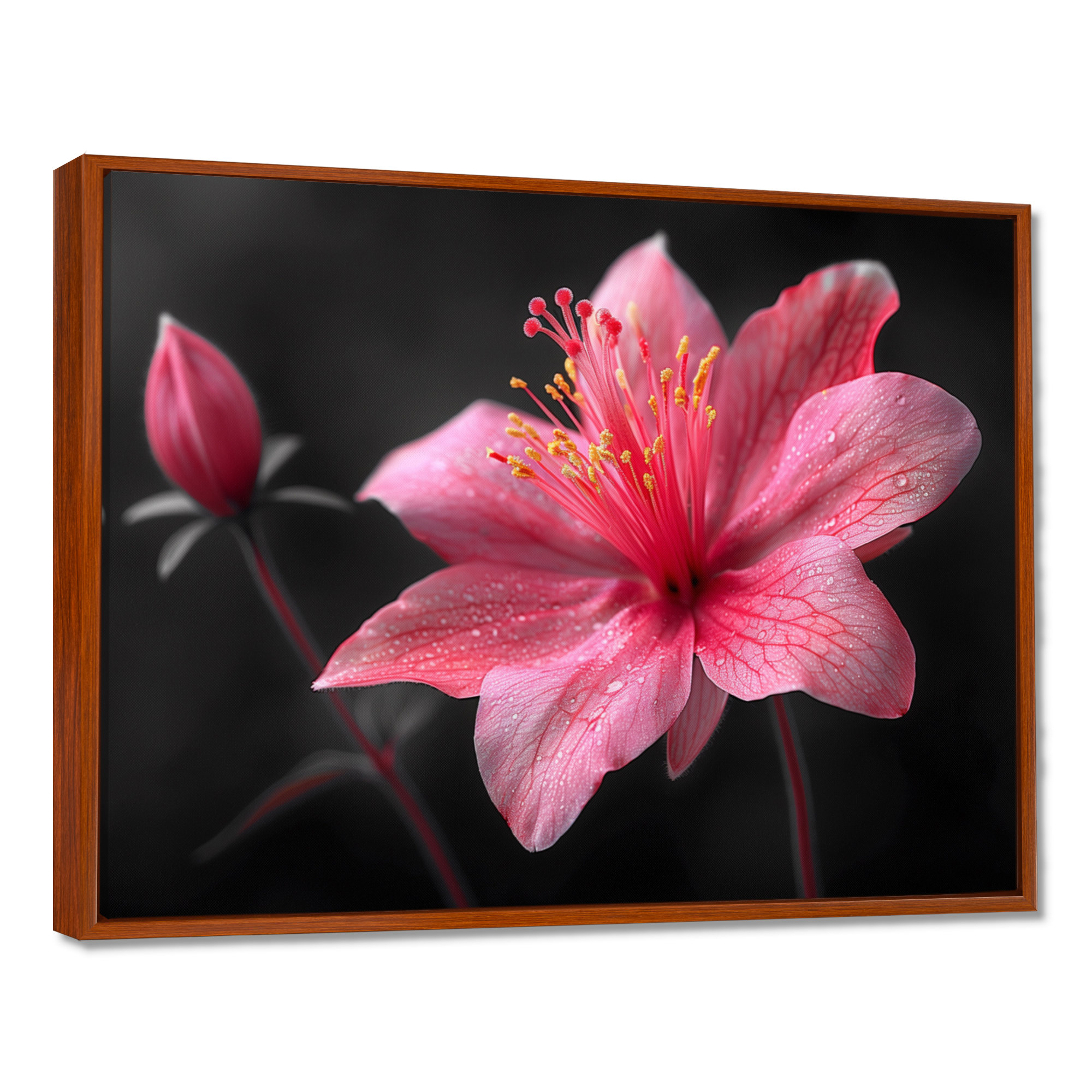 Ebern Designs Pink Grey Elegant Simplicity Fuchsia - Fuschia Wall Art ...