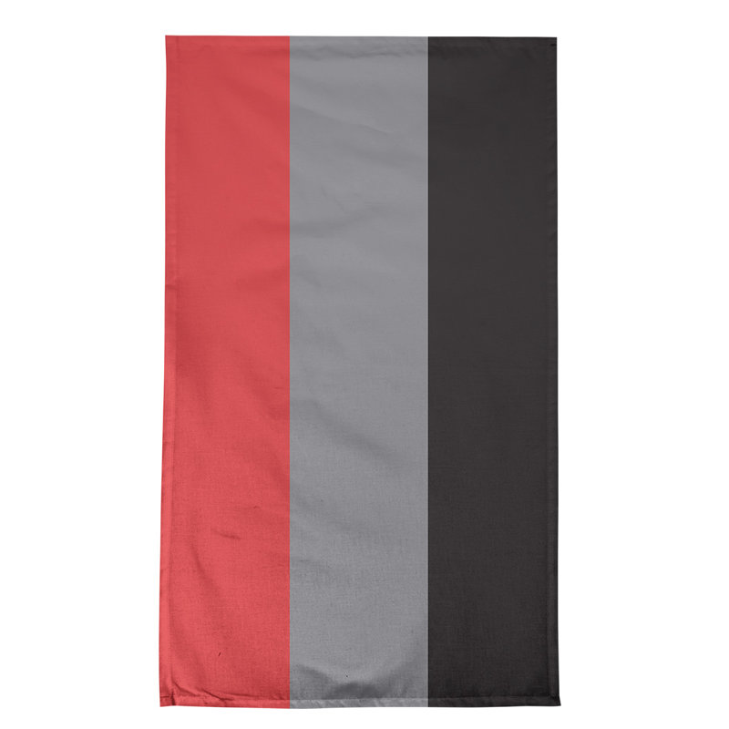 Serviette de thé hockey Anaheim, Sergé de coton, Rouge / gris mat / noir