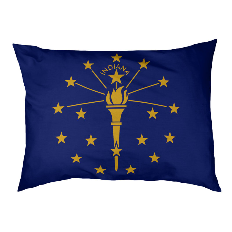 Coussin de concepteur indiana flag Burien, L 42 po x l 52 po, Noir