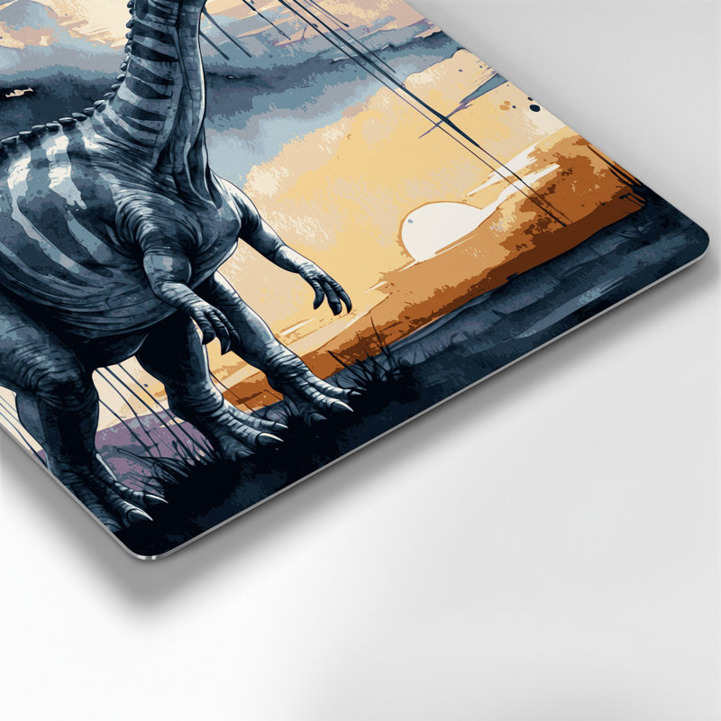 «Dinosaur Brachiosaurus Beige», art mural en métal, H 16 po x l 16 po