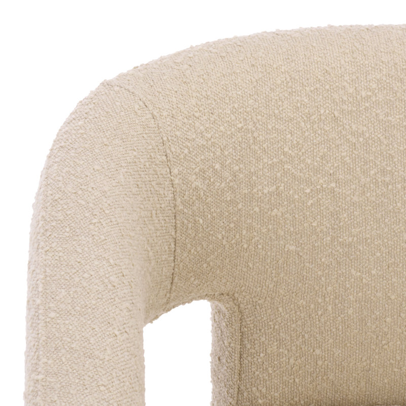 Fauteuil rembourré l 28,5 po Ashlyn, Brun clair bouclé