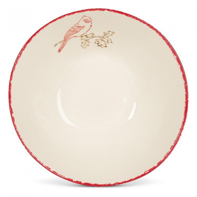 Cardinal Stamp Large Bowl