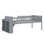 Structure de lit plateforme avec tablette de rangement, glissoire, échelle et barrière de sécurité-1452005372