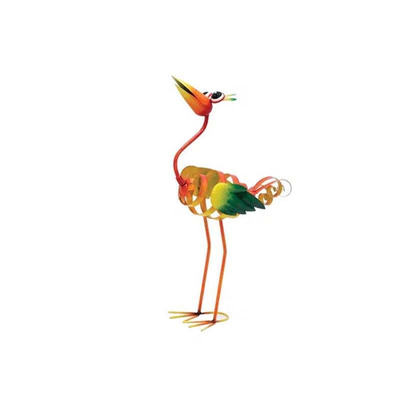 Art de jardin d'oiseaux de fer Shivin, Jaune